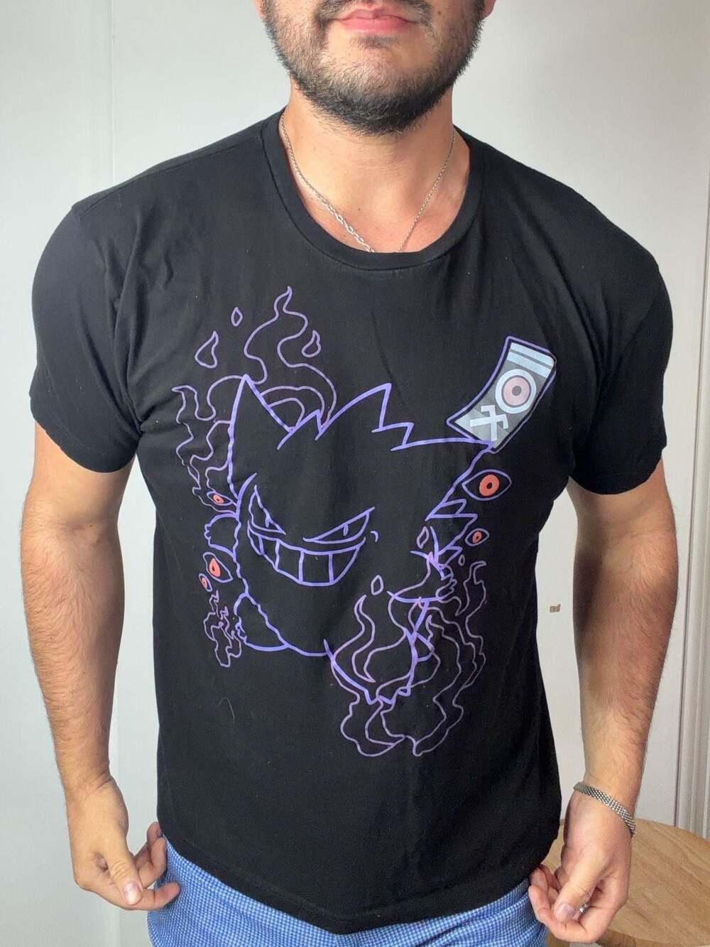 Pokémon Center Gengar Black Relaxed Fit Crew Neck T-Shirt